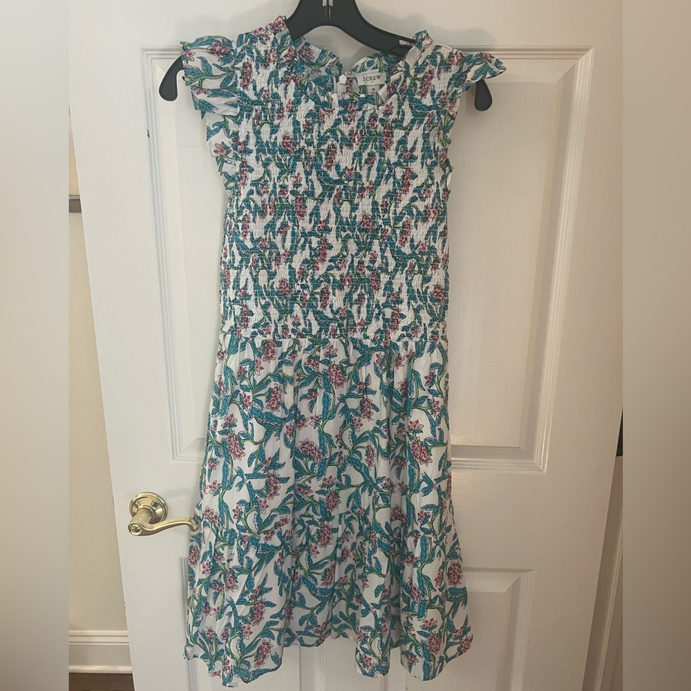 J Crew Factory smocked front floral dress